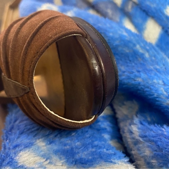 Charlotte Russe Open Toe Strap Heels Brown 9 - Picture 6 of 9